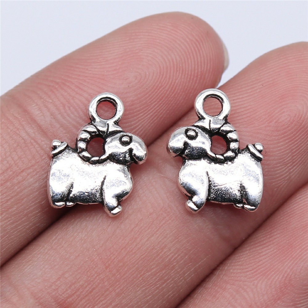 Vintage Fashion Stores - 10pcs 11x14mm Antique Silver Color Sheep