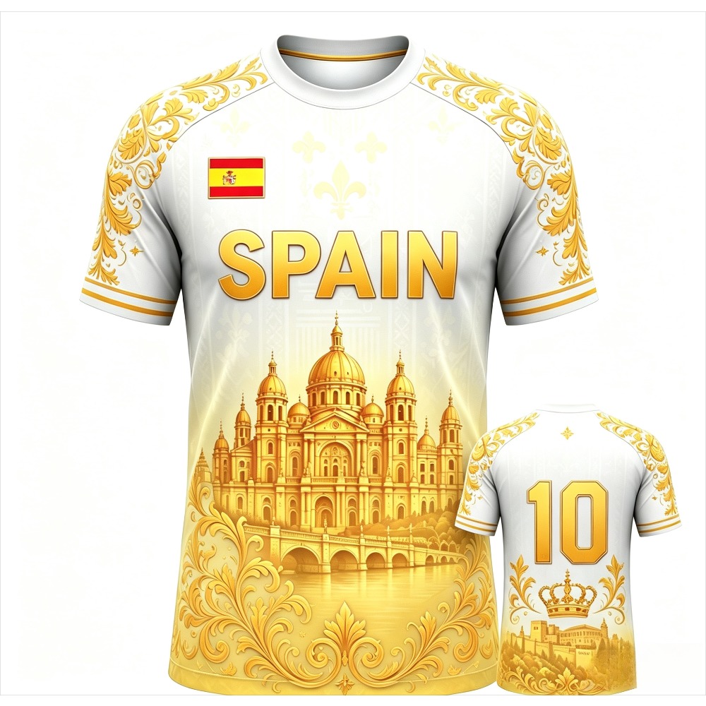Vintage Fashion Build - Spain Golden Building Vintage Floral Print