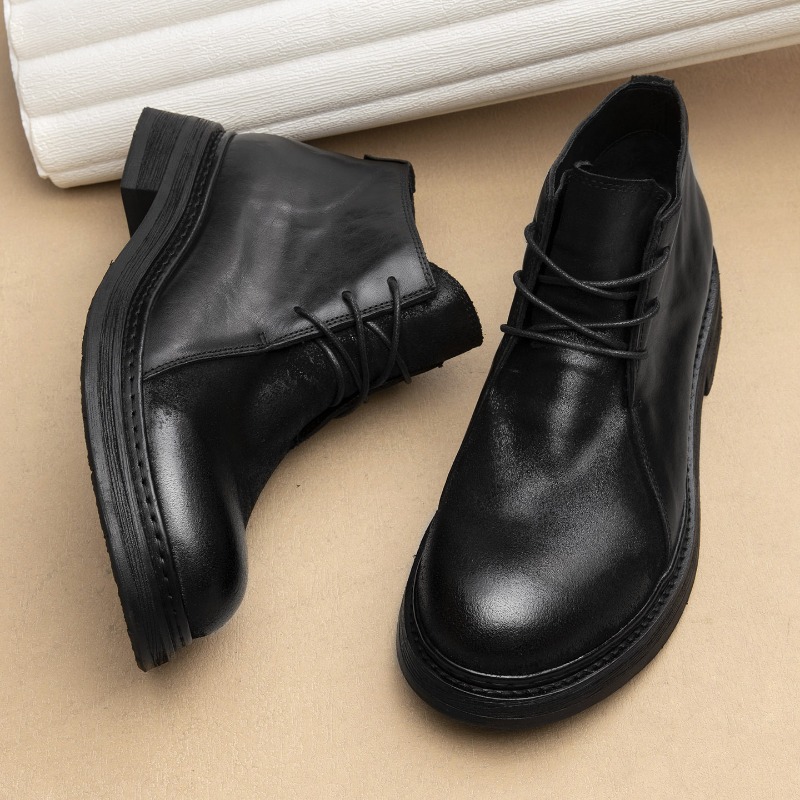 Vintage Fashion For Mens - Vintage Mens Genuine Leather Boots Luxury
