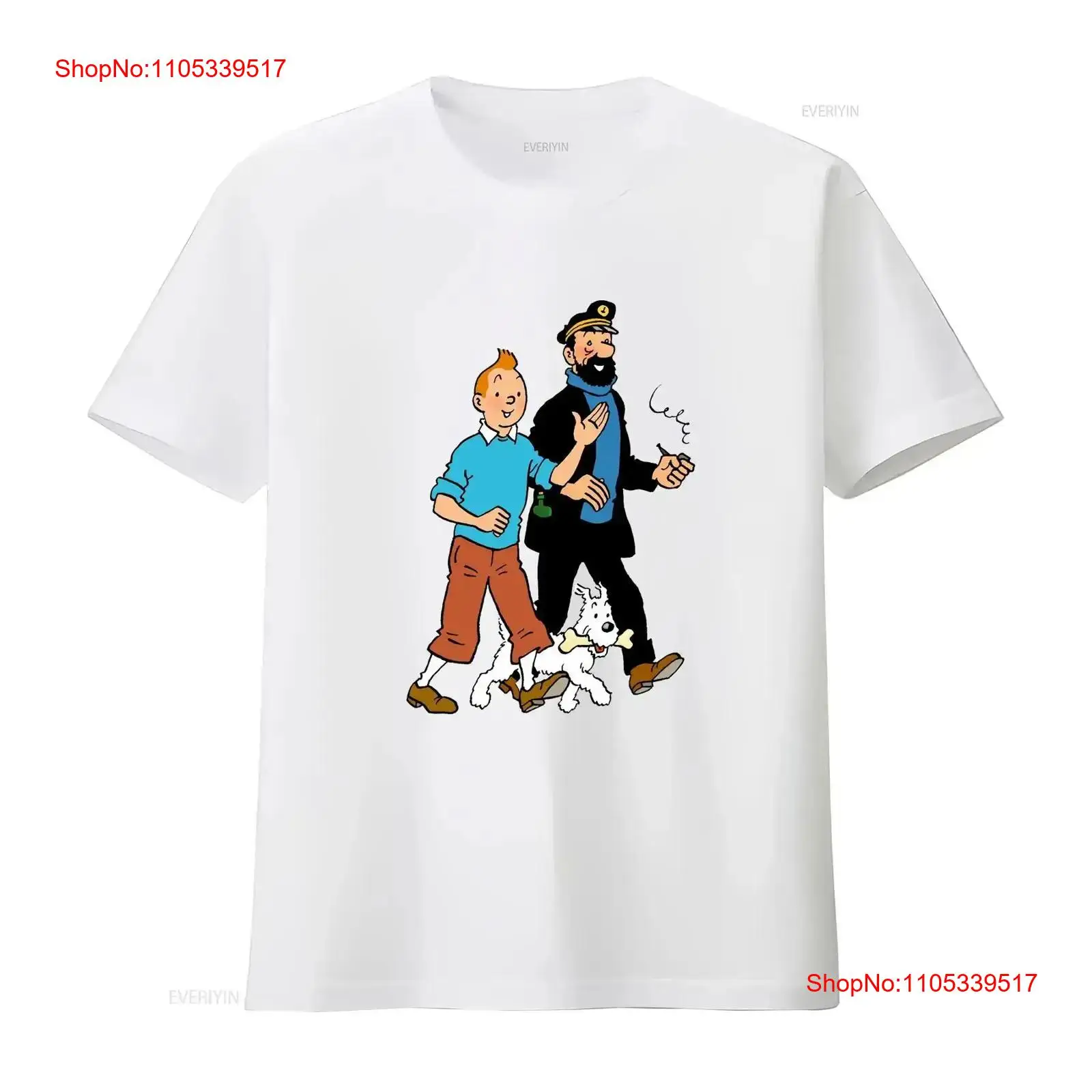Vintage Flannel Shirt - Walking With Captain Haddock Comics T