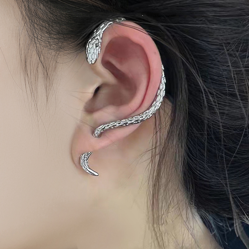 Vintage Fashion Trends - Vintage Snake Wrap Ear Hook Stainless