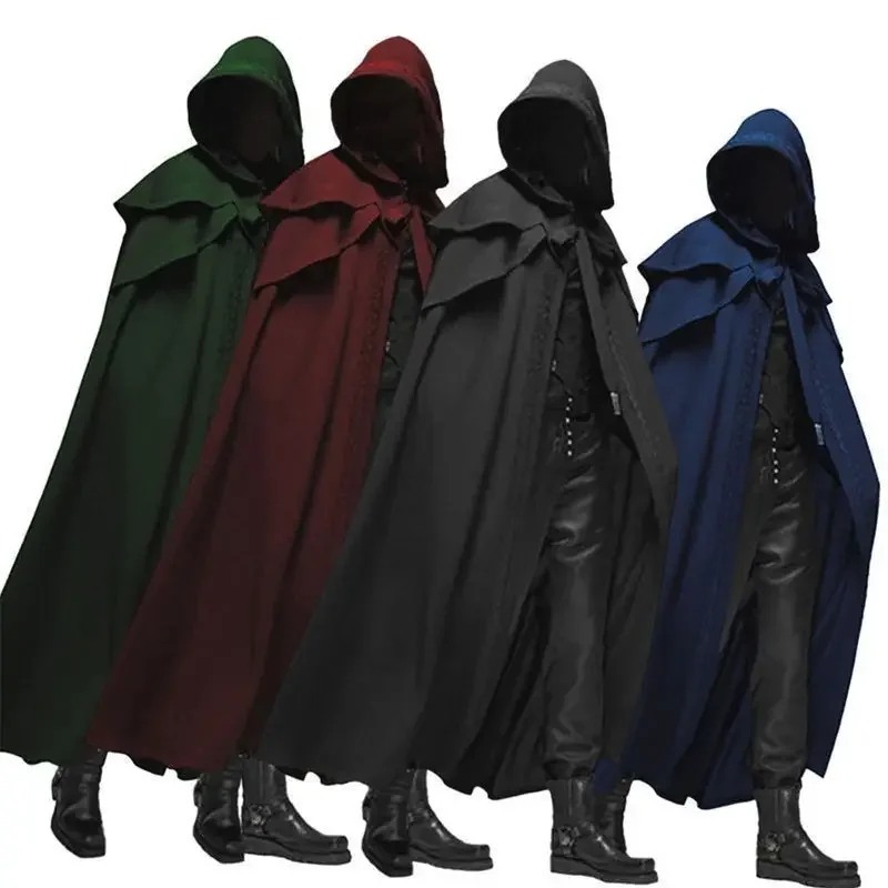 Vintage Trench Coat - Men Monk Cosplay Outfit Medieval Vintage