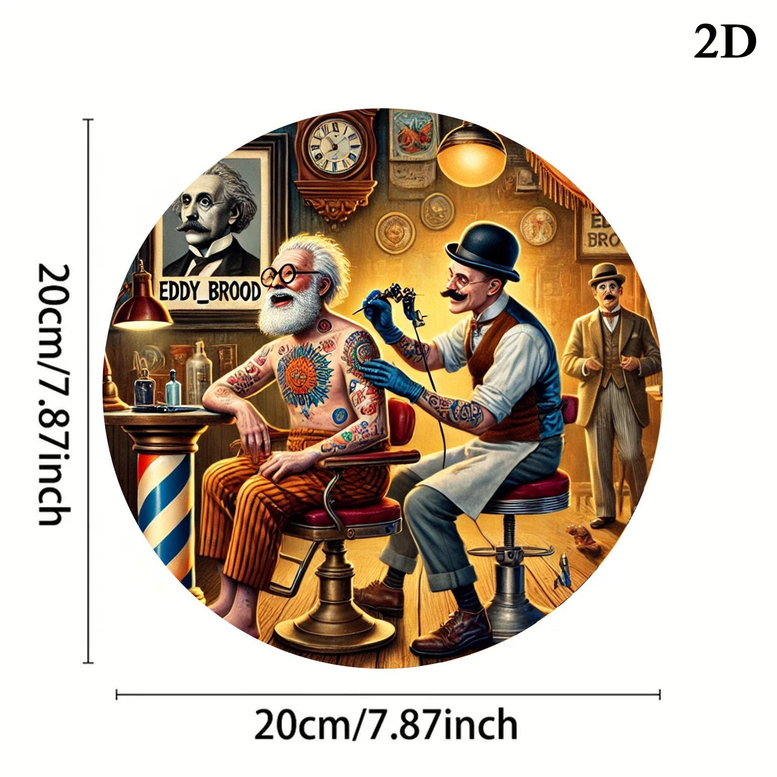 Vintage Tattoo Barber Shop Ill - Vintage Fashion Illustration 评论和价格