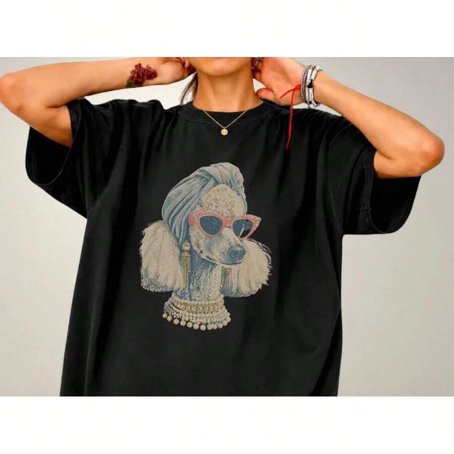 Unisex Casual Crew Neck Short  - Vintage Fashion Illustration 评论和价格