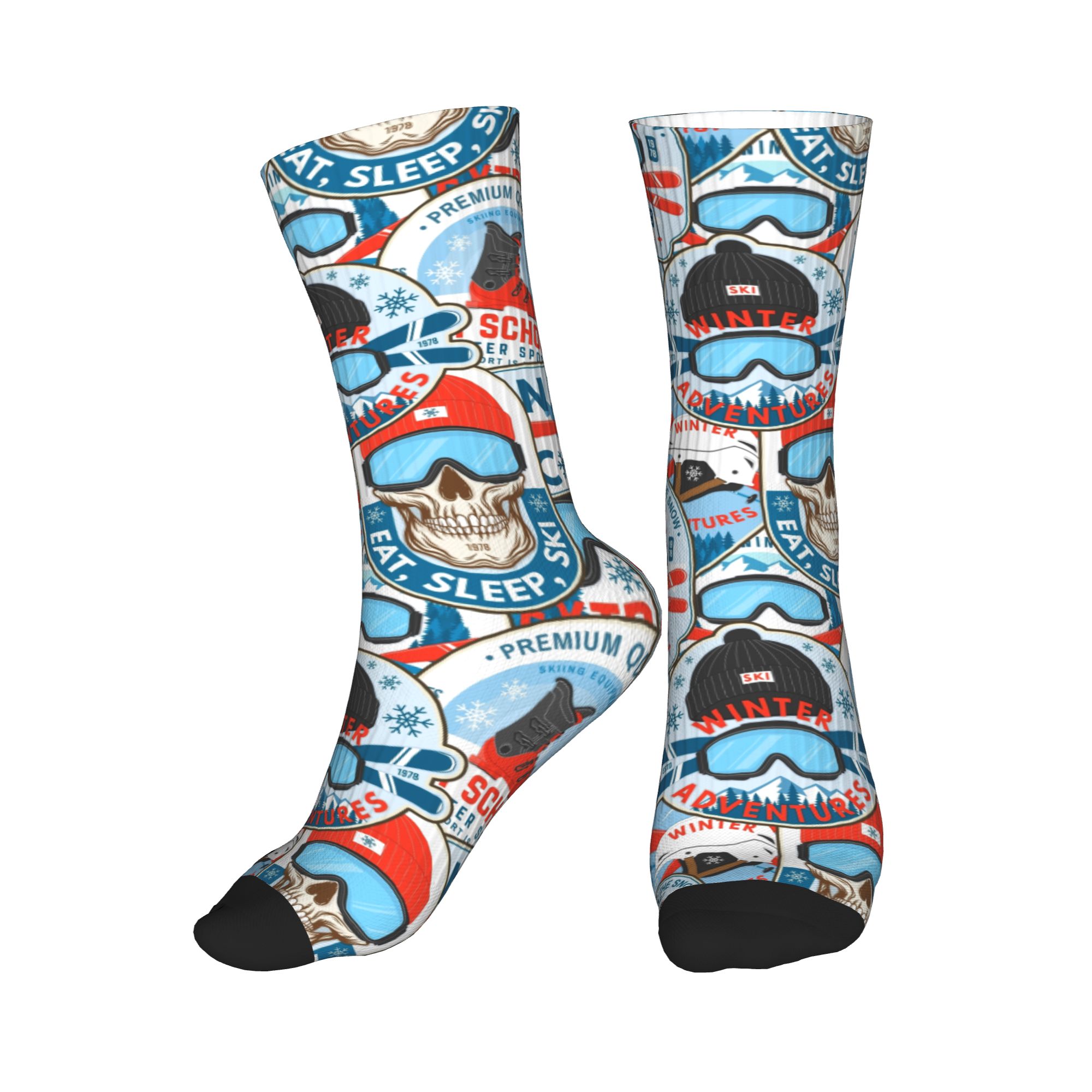 Vintage Red Blue Ski Club Seam - Vintage Fashion For Mens 评论和价格
