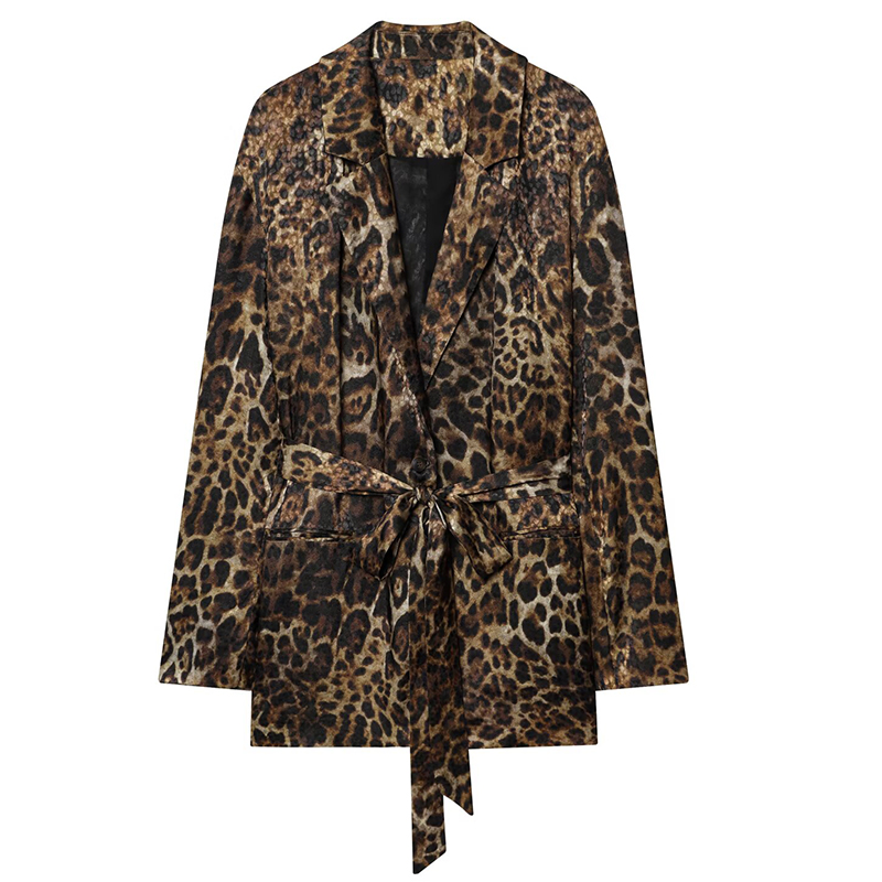 HXAO Leopard Pants Sets 2 Piec - Vintage Trench Coat 评论和价格