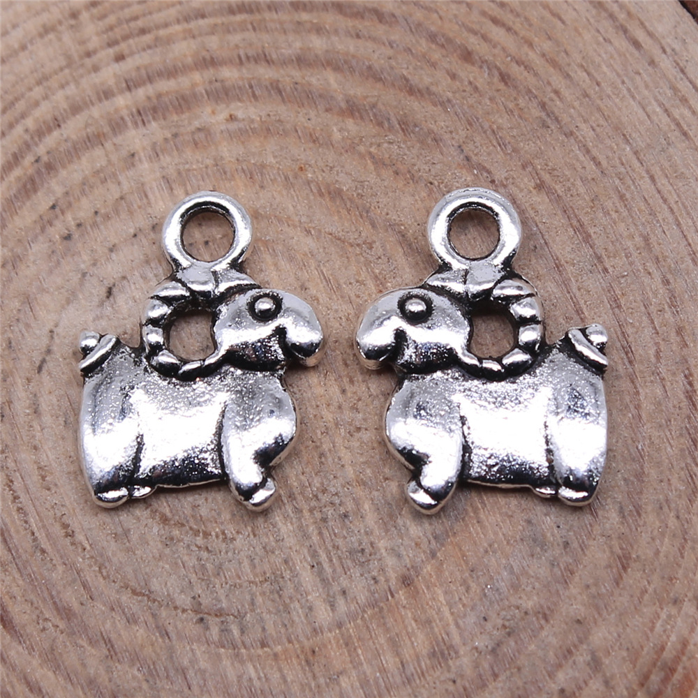 10pcs 11x14mm Antique Silver C - Vintage Fashion Stores 评论和价格