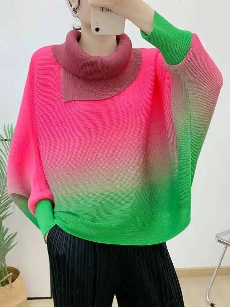 Pleated T-shirt Gradient For W - Vintage Fashion Build 评论和价格