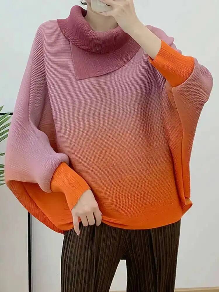 Pleated T-shirt Gradient For W - Vintage Fashion Build 评论和价格
