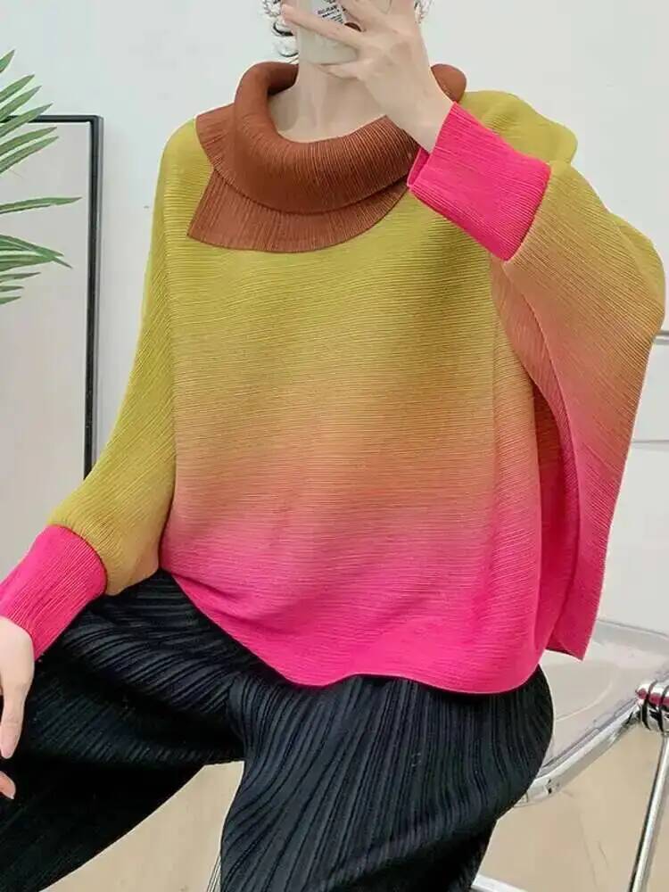 Pleated T-shirt Gradient For W - Vintage Fashion Build 评论和价格
