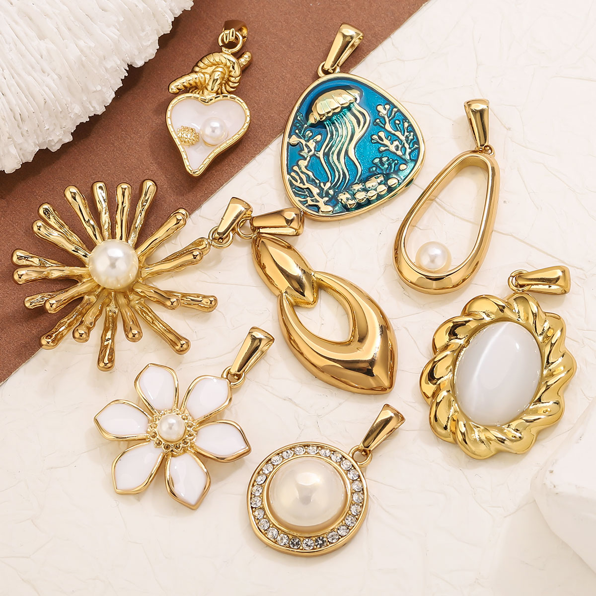 1Pcs 18K Gold Plated Stainless - Vintage Fashion Stores 评论和价格