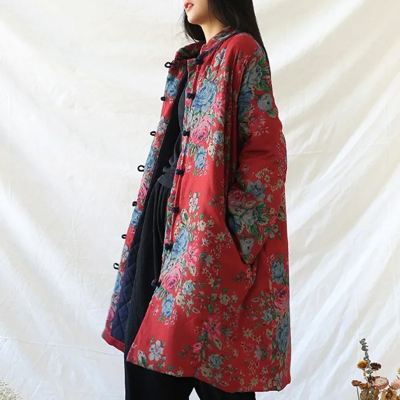 Chinese Style Clothing Warm Co - Vintage Trench Coat 评论和价格