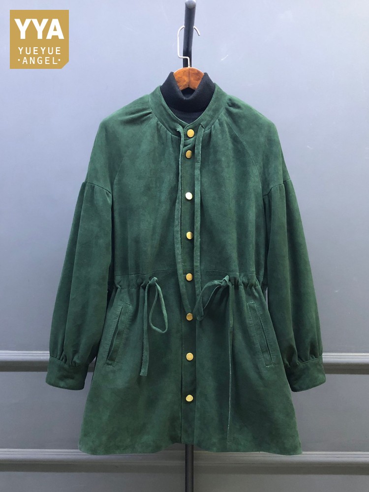 Autumn Winter Women Long Real  - Vintage Trench Coat 评论和价格