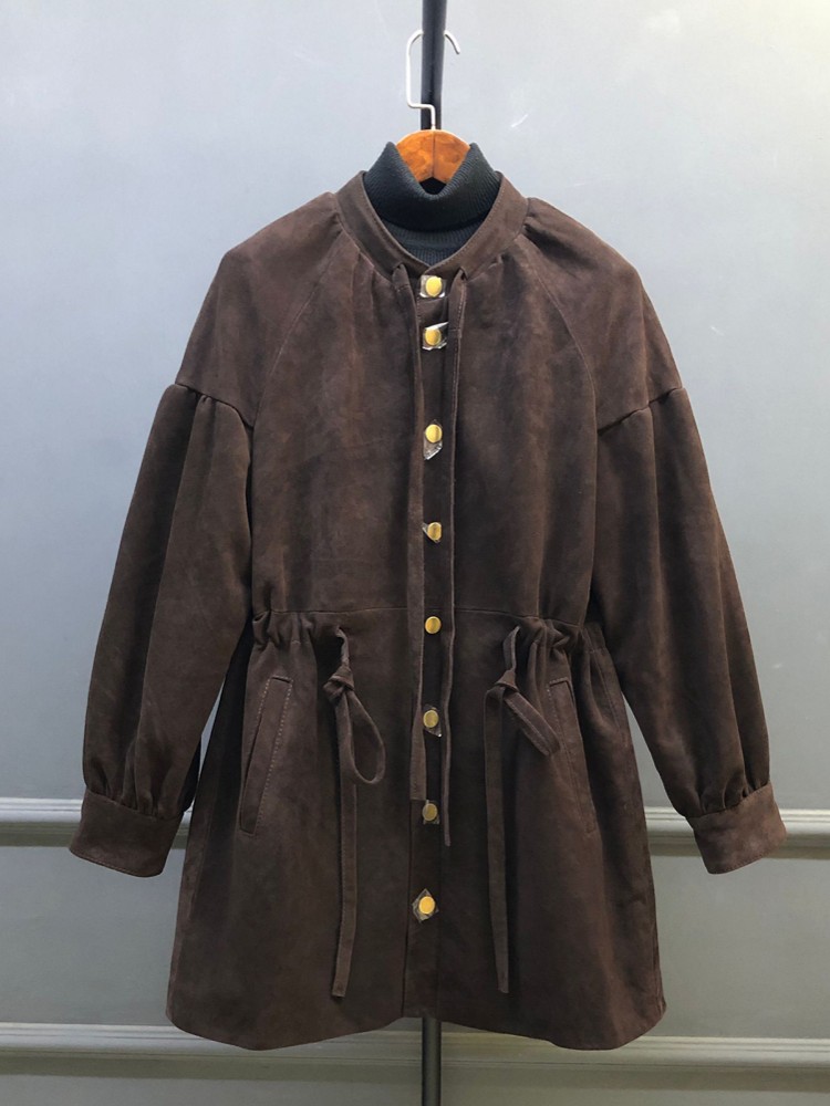 Autumn Winter Women Long Real  - Vintage Trench Coat 评论和价格
