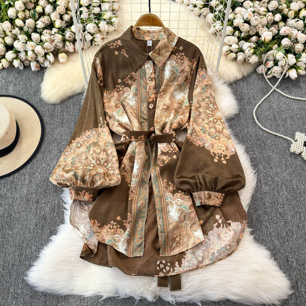 Vintage Lapel Neck Long Sleeve - Vintage Fashion Trends 评论和价格