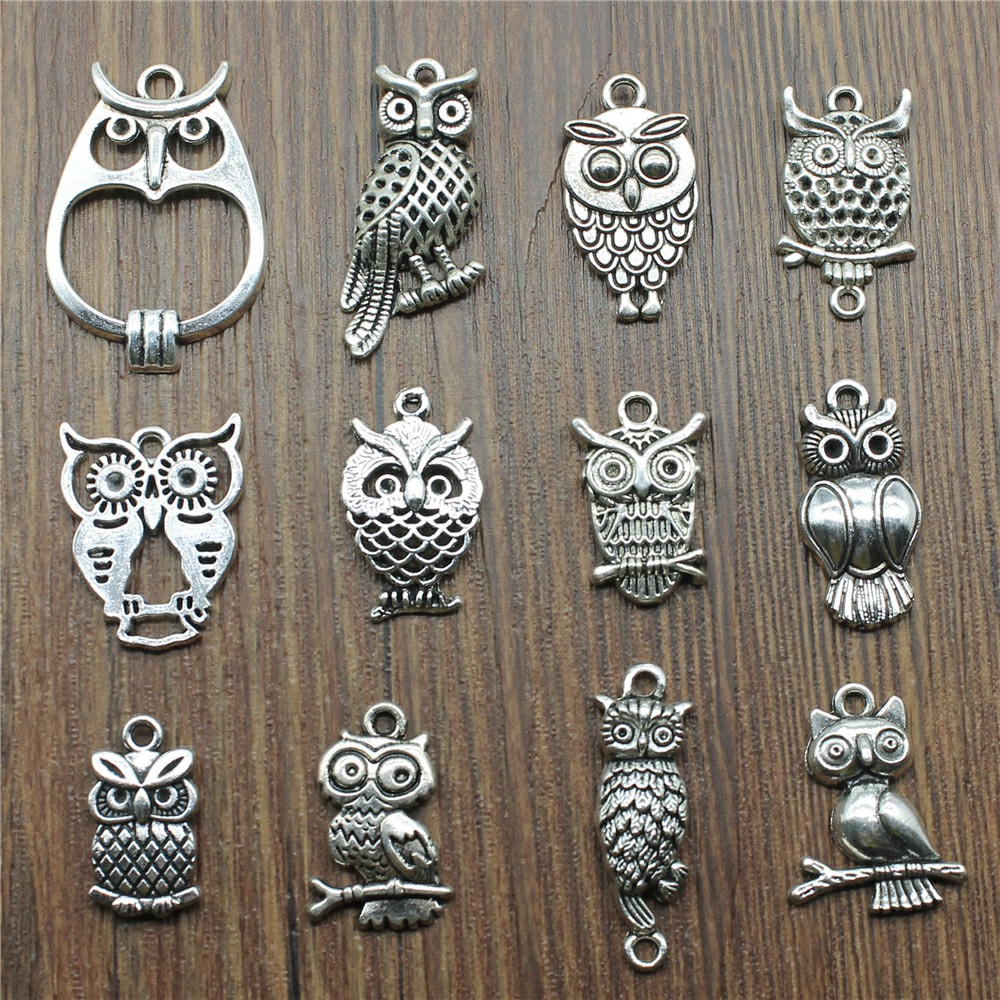 10pcs Charms Owl Antique Silve - Vintage Fashion Stores 评论和价格