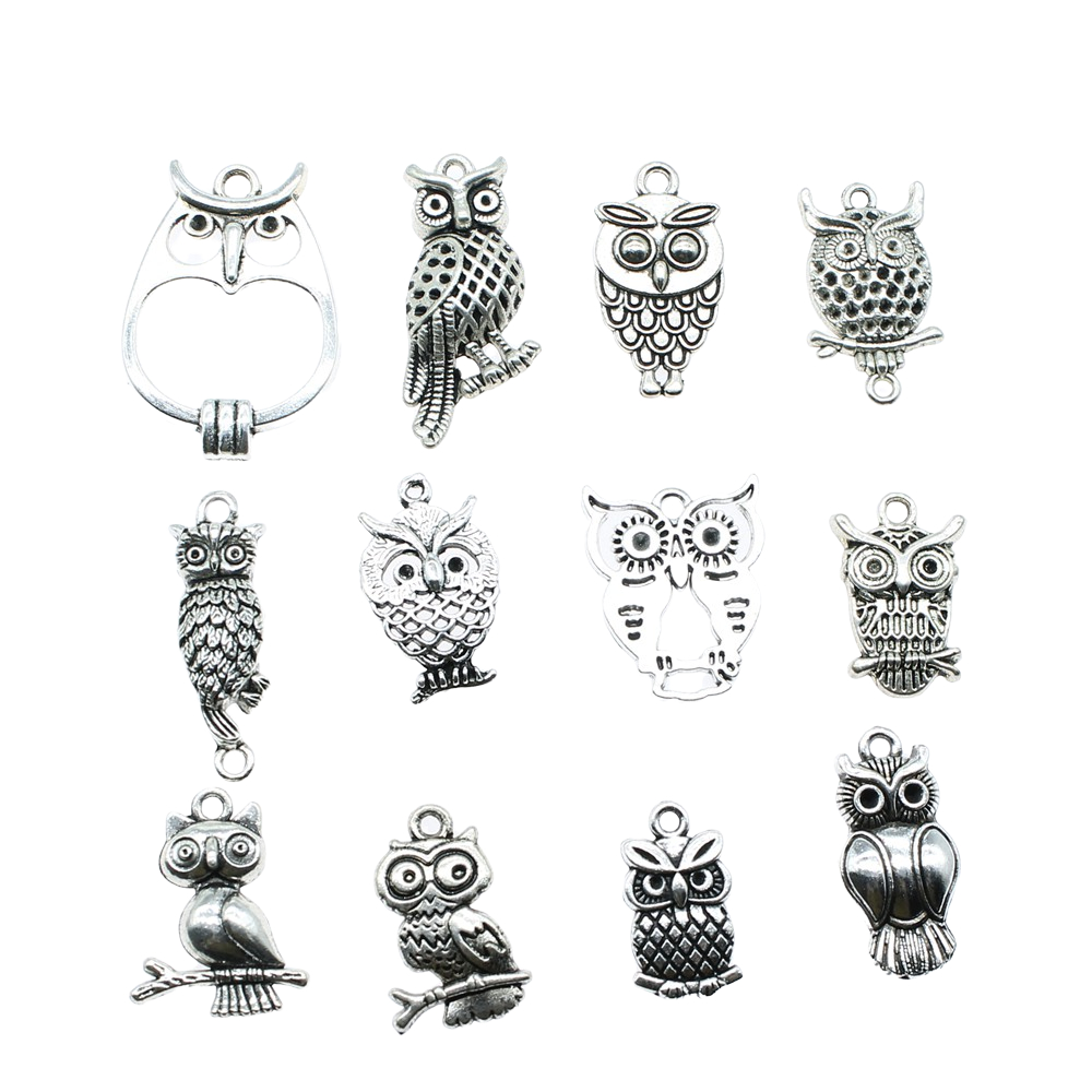 10pcs Charms Owl Antique Silve - Vintage Fashion Stores 评论和价格