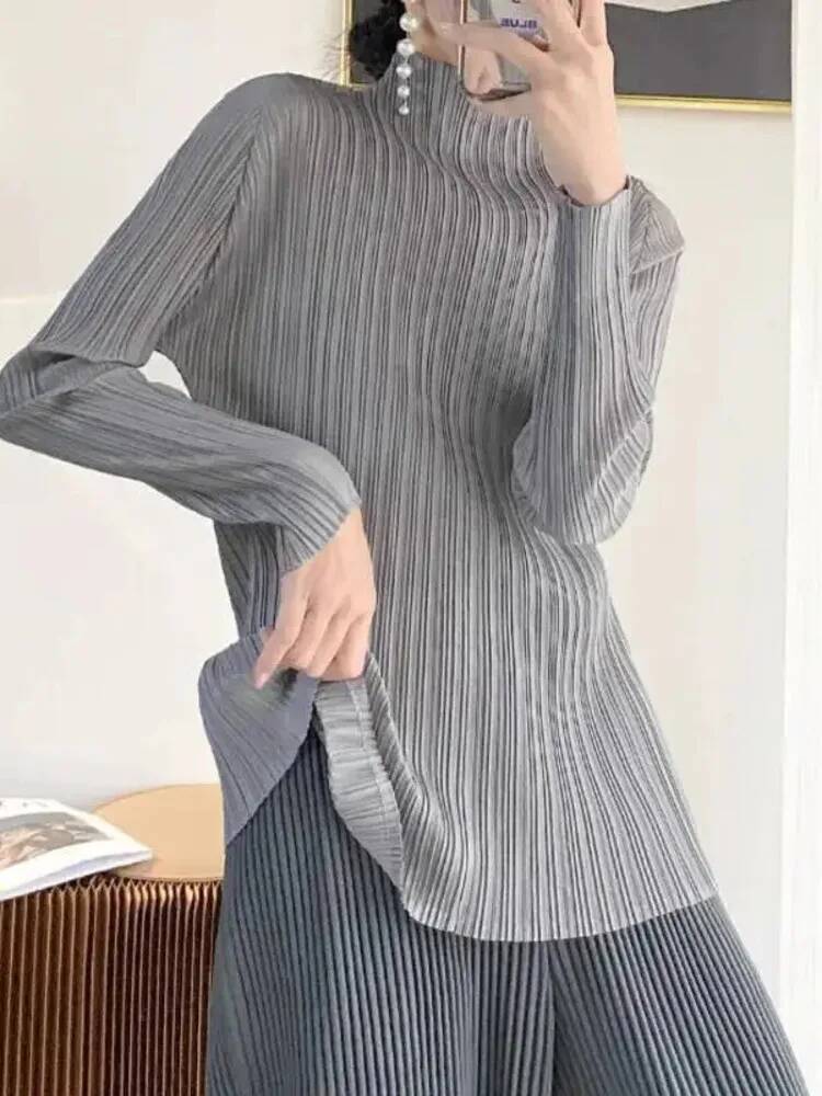 Fashion Solid Color Folds T Sh - Vintage Fashion Build 评论和价格