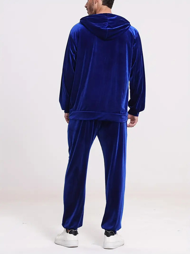 Fashion Solid Color Velvet Two - Vintage Fashion For Mens 评论和价格