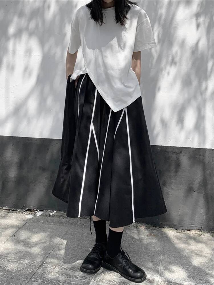 Irregular Women White Slit Hem - Vintage Fashion Build 评论和价格