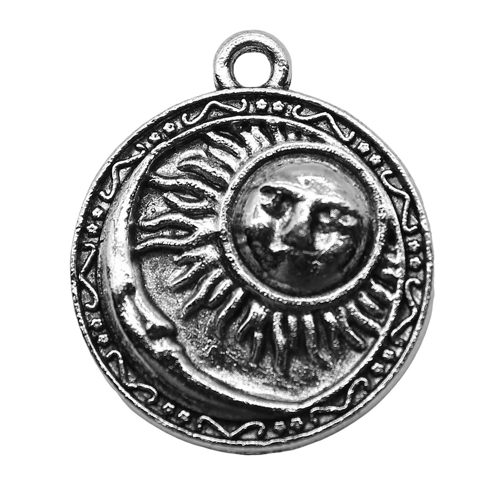 4pcs 19x23mm Antique Silver Co - Vintage Fashion Stores 评论和价格