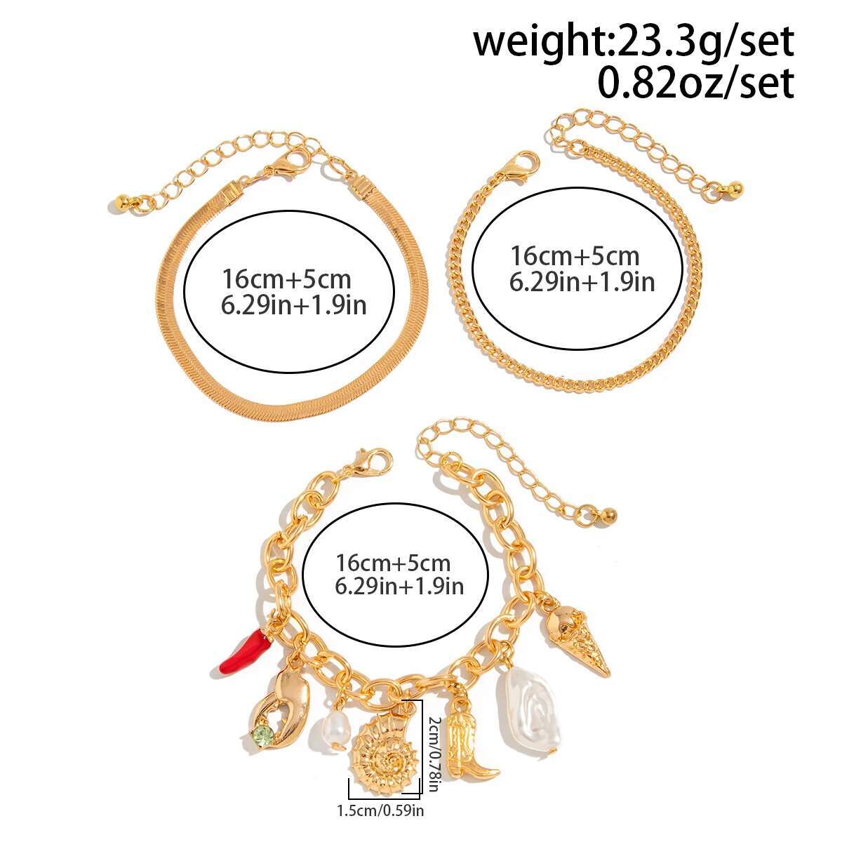 Ingemark 3Pcs/Set Boho Conch B - Vintage Fashion Trends 评论和价格